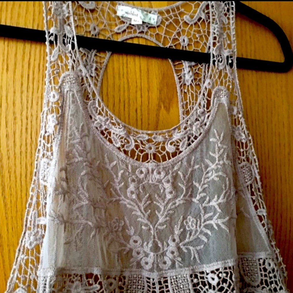 Romantic Lace sheer cover up top